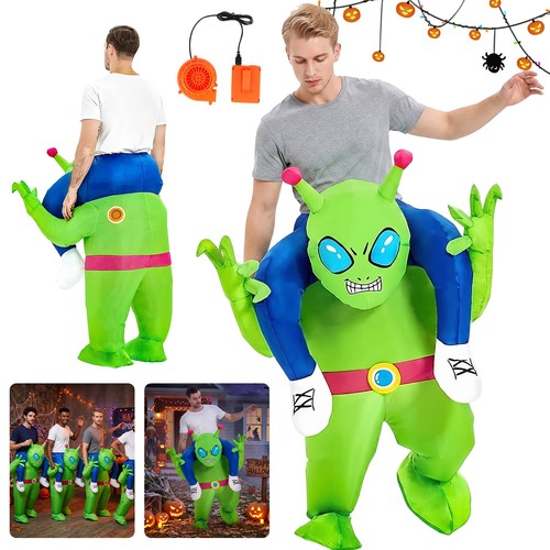 Adult inflatable green alien - inflatable,