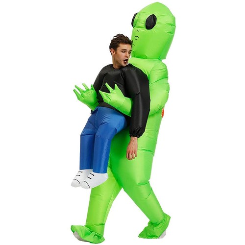Green alien inflatable costume - alien,