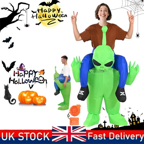 Adult inflatable green - green, alien