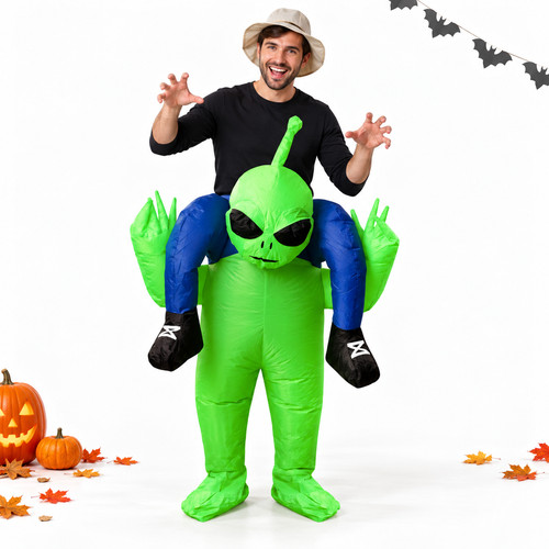 Adult inflatable green - inflatable, alien