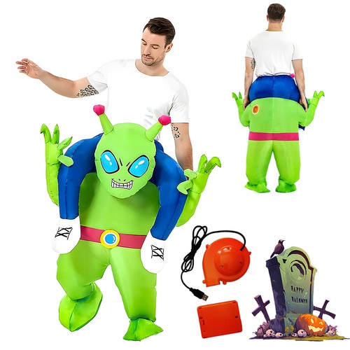 Inflatable green alien - inflatable, costume