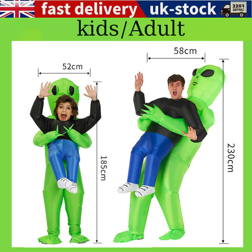 Green alien inflatable monster - green,