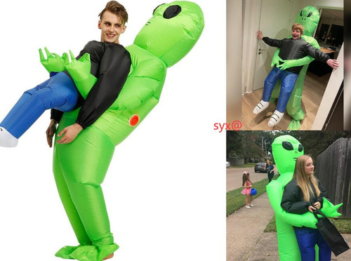Green alien inflatable monster - alien,