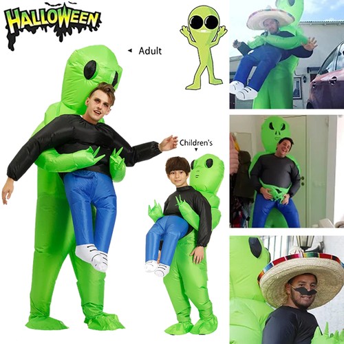 Adult inflatable green alien - inflatable,