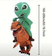 Alien Riding Dinosaur