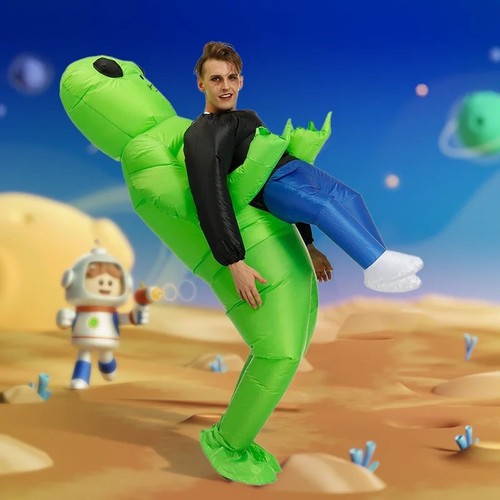 Inflatable green alien - inflatable,