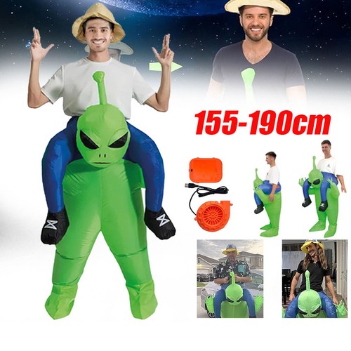 Inflatable green alien costume - inflatable,