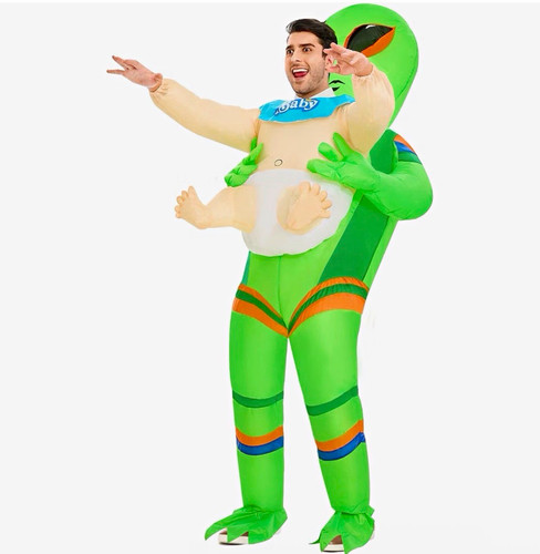 Inflatable alien carry baby - alien,