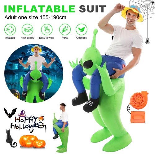 Inflatable green alien costume - inflatable,