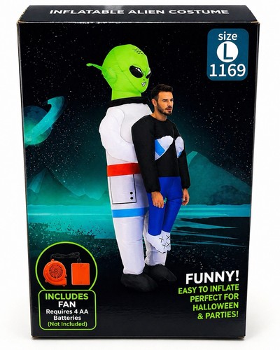 Inflatable alien costume - alien, adult