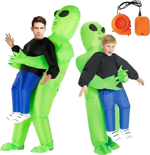 Kids inflatable green - green, alien