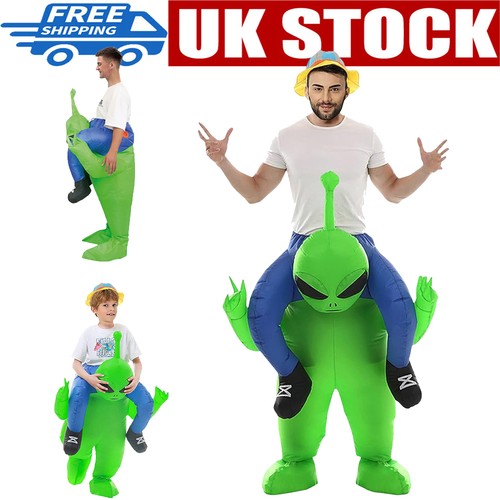 Inflatable green alien costume - inflatable,