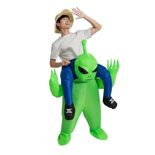 Adult inflatable riding alien - adult,