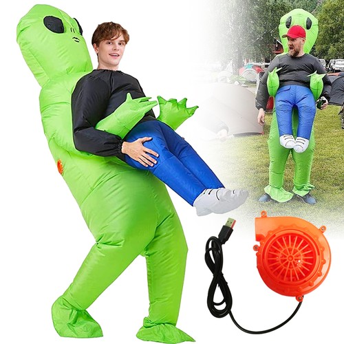 Scary halloween green alien - green,