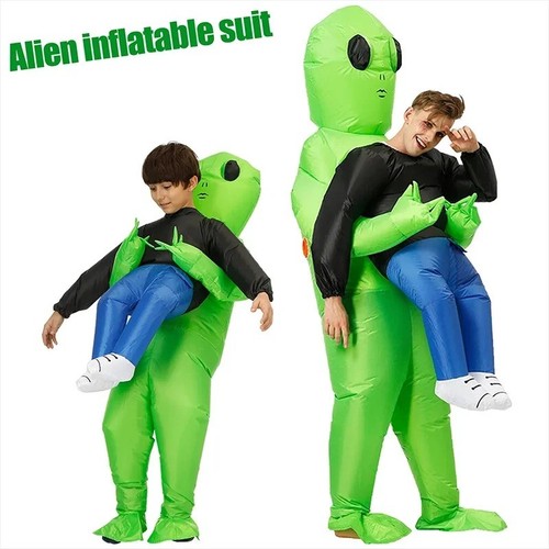 Kids green alien inflatable - kids,